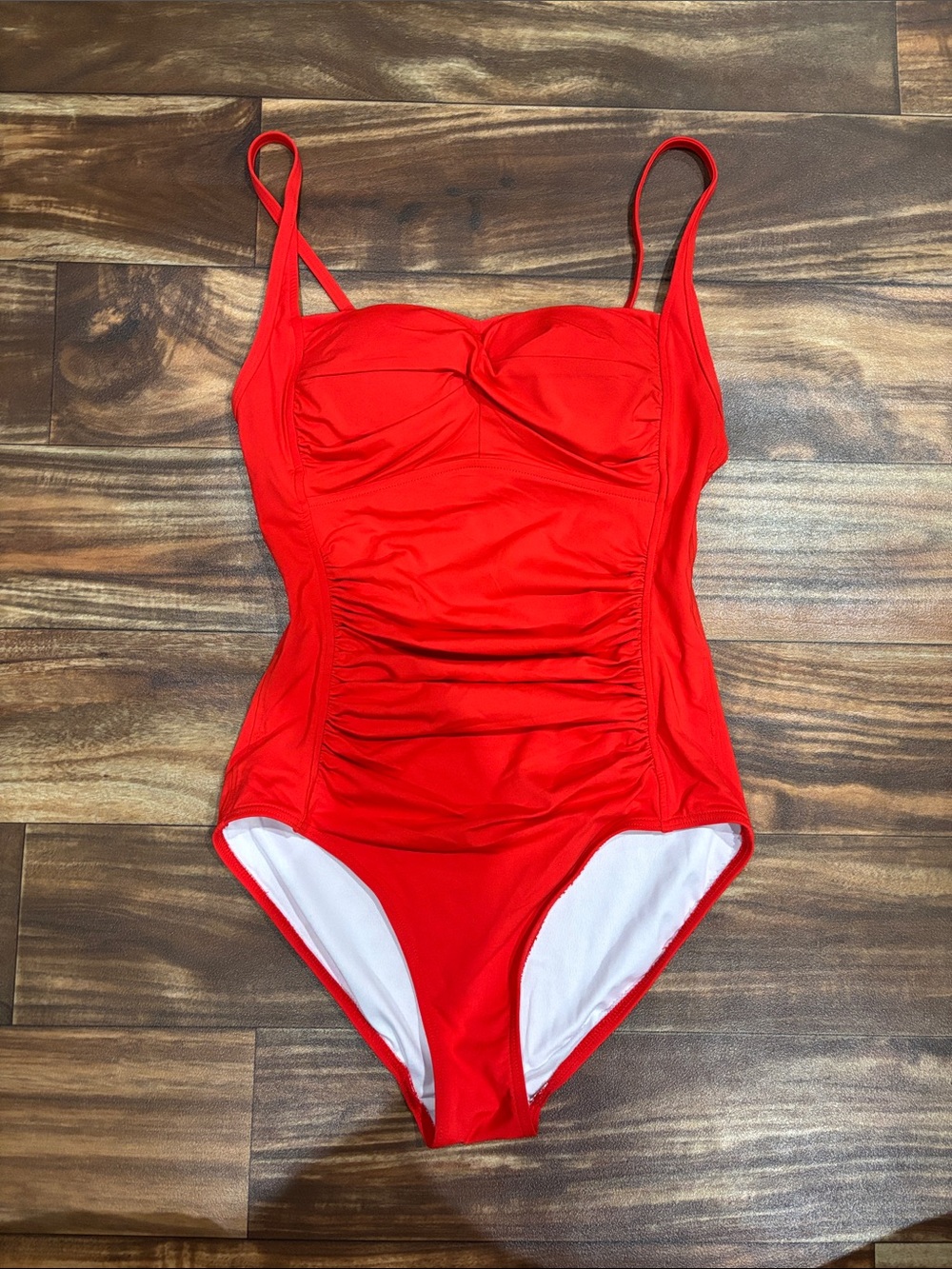 Women’s Tummy Control One-Piece Swimsuit with Ruched Front